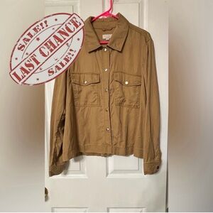 LOFT Women’s XL Utility Jacket in Tan